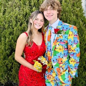 Long Red Prom Dress With Slit